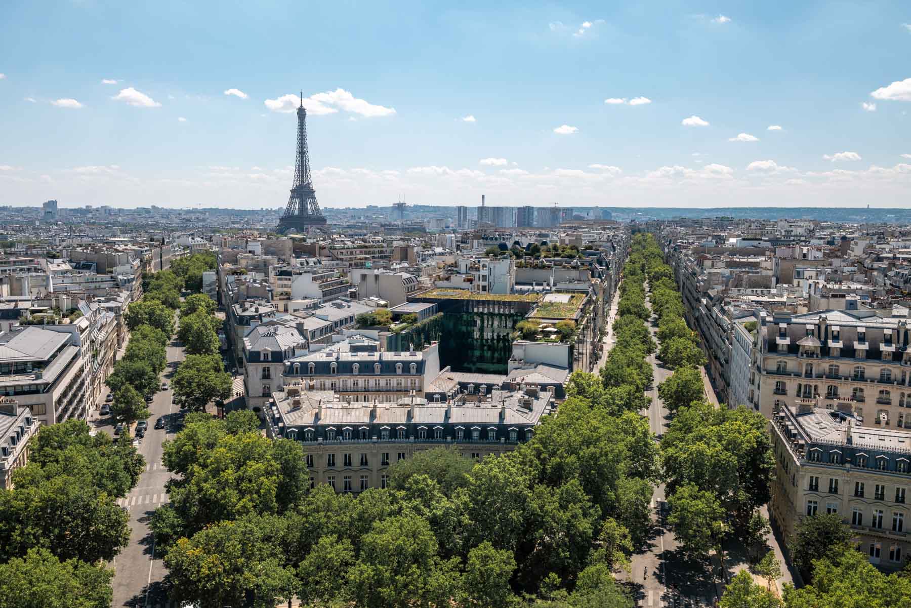 Tableau Photo | Vue Aérienne de Paris et la Tour Eiffel