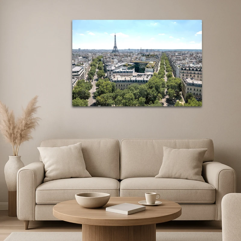 Tableau Photo | Vue Aérienne de Paris et la Tour Eiffel aperçu